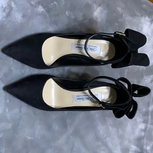 Black suede pumps. Size 5.5. Saks fifth ave